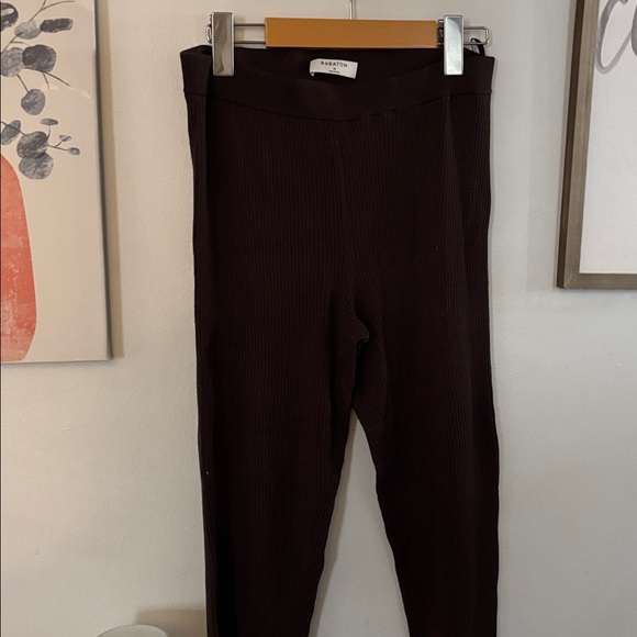 Babaton Dark Brown Ribbed Pants - Picture 3 of 4